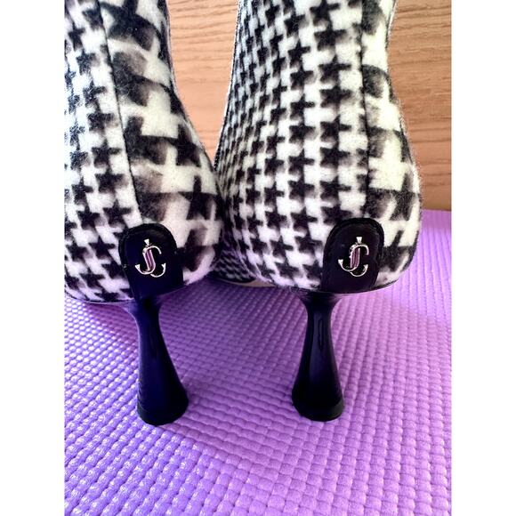 Jimmy Choo Leather ankle boots Size 36 Pointed Toe Zip Lambskin Kitten Heel NEW - Picture 5 of 9